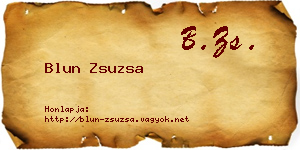 Blun Zsuzsa névjegykártya